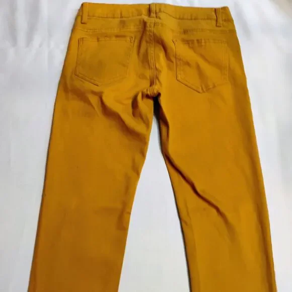 Emperial Women’s Size 7 Mustard Yellow Skinny Stretch Low Rise Jeans Embellished - Picture 15 of 15